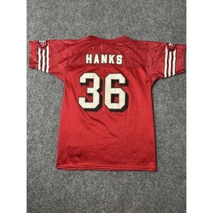 Boys Jersey San Francisco 49ers Ron Hanks #36 Red Logo Athletic Size 10-12 Years